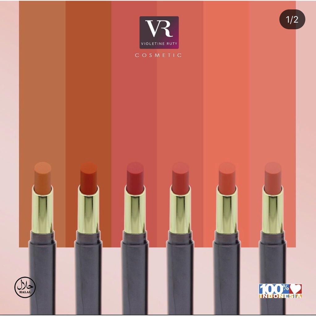 VR LIPSTICK COLORFIX | Lipstik Coloffix | Perwarna Bibir | Violetine Ruty