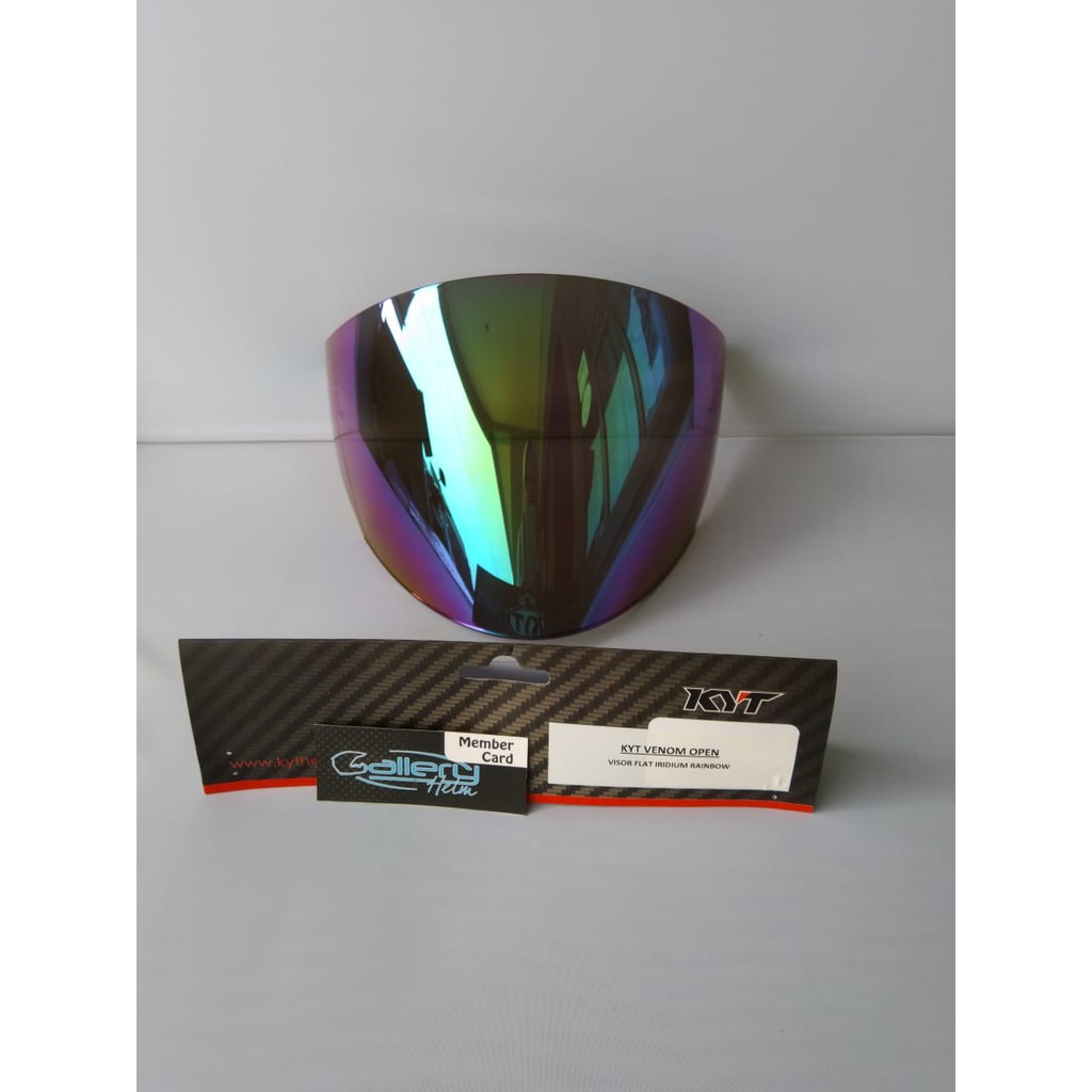 KYT Venom Open Sparepart - Visor Flat Iridium Rainbow / KYT Venom Open Iridium