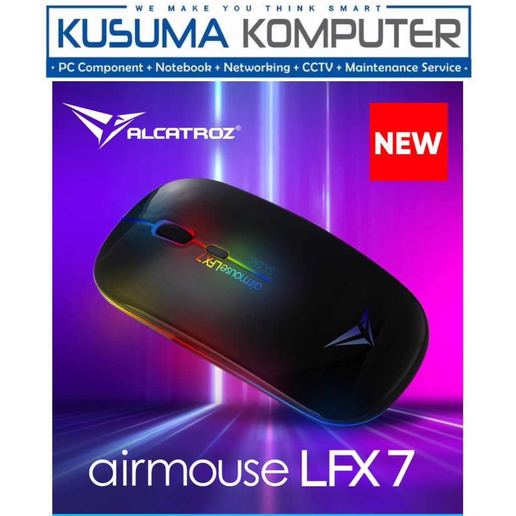 Alcatroz Airmouse LFX7 1600 CPI Silent Mouse Black