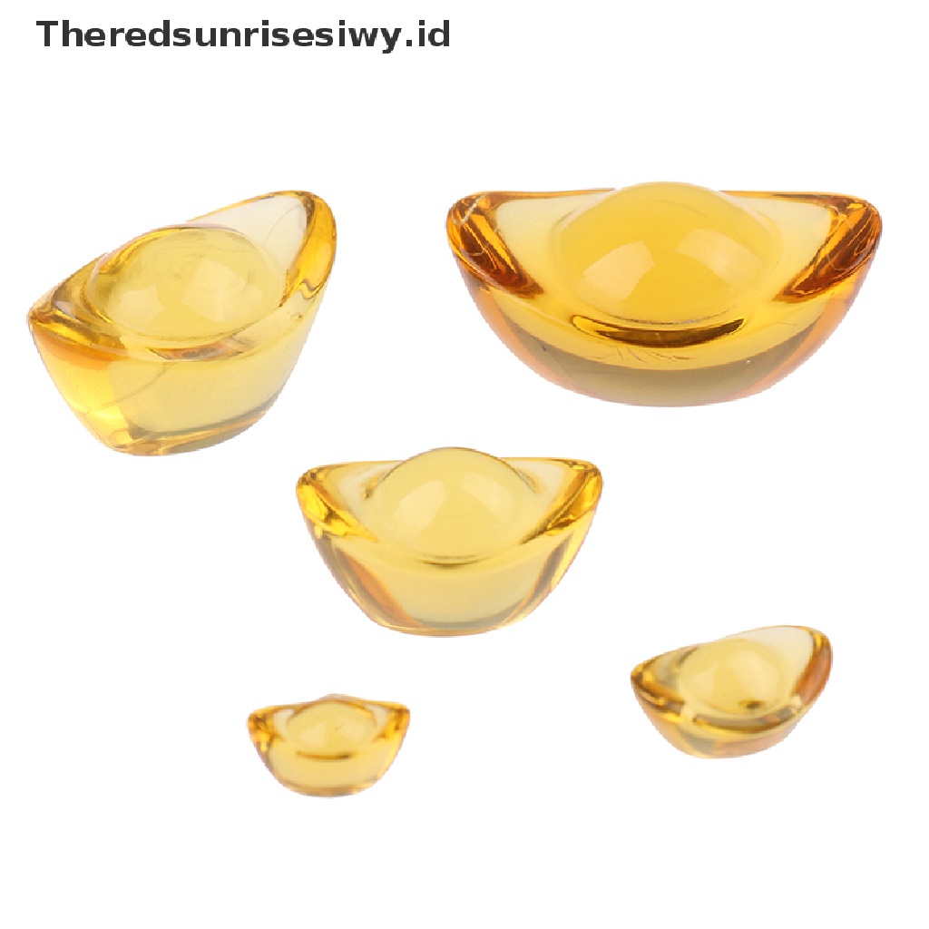 Theredsunrisesiwy.id 5pcs Dekorasi Rumah Keberuntungan Feng Shui Yuan Bao Ingot