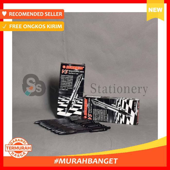 

Snowman V5 0.7 Mm Hitam Per Lusin - Alat Tulis - Pulpen