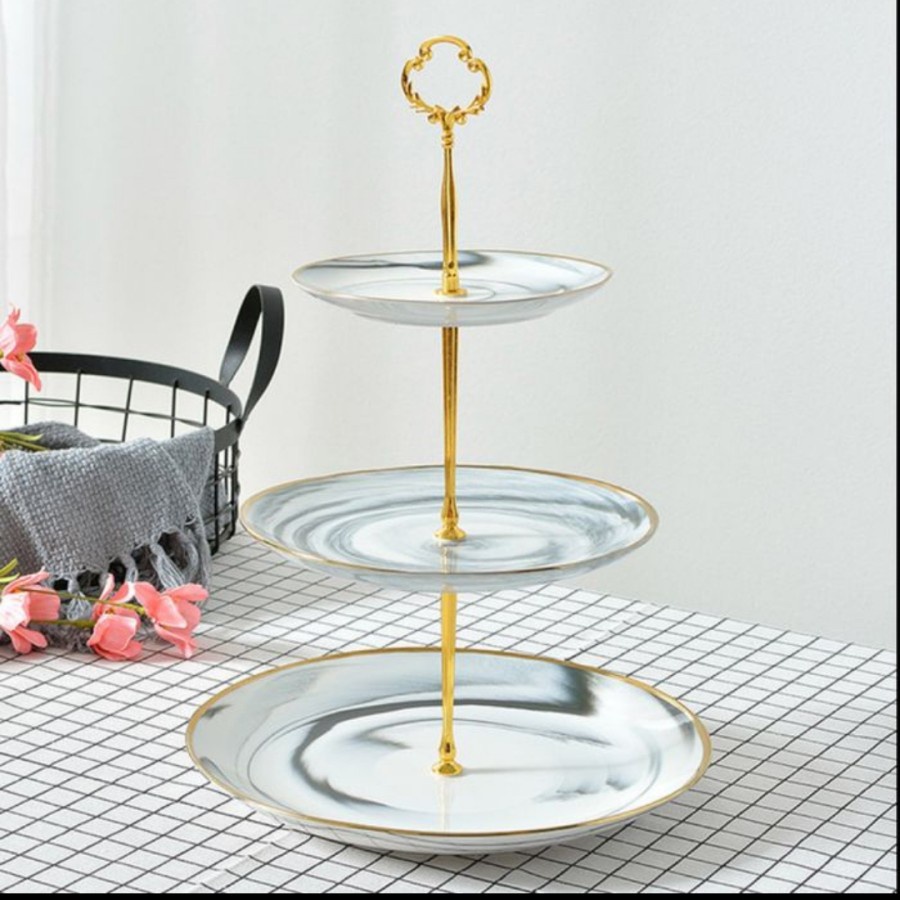 Piring Kue Buah Marble Fruit Cake layers Tray