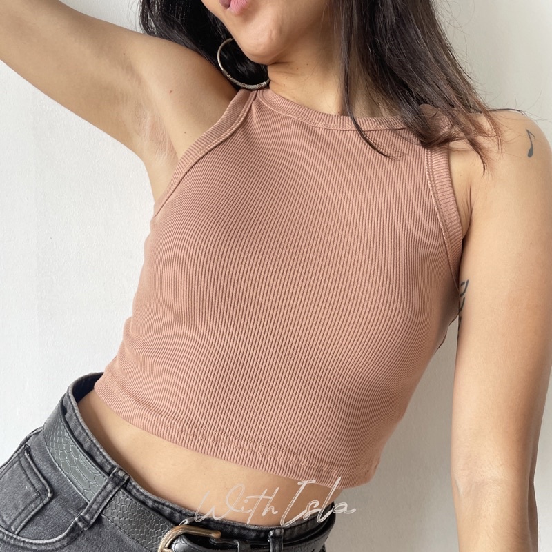 WITH ISLA - Leia Rib Tank / Tanktop Fashion Wanita-2