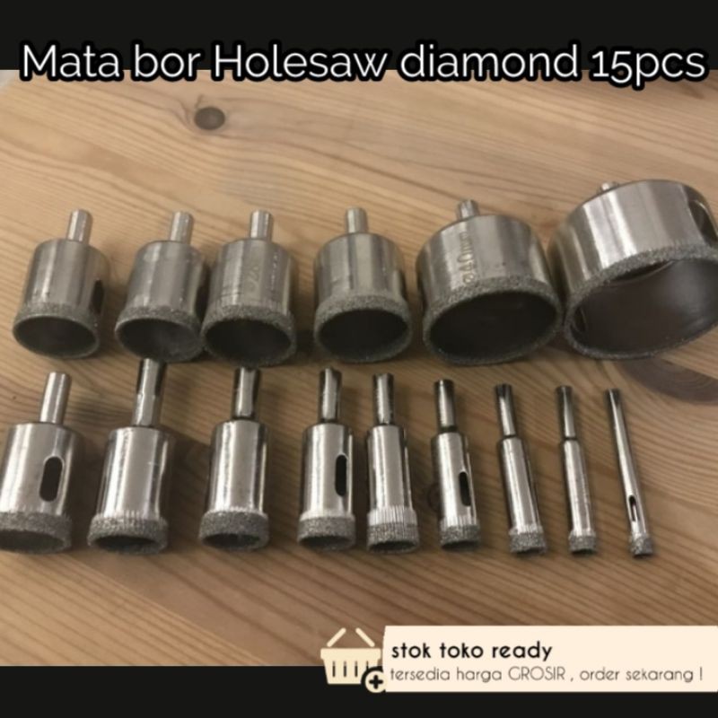 Mata bor keramik dan granit  Mata bor Kaca set Mata bor lubang keramik dan granit Kaca set 15pcs