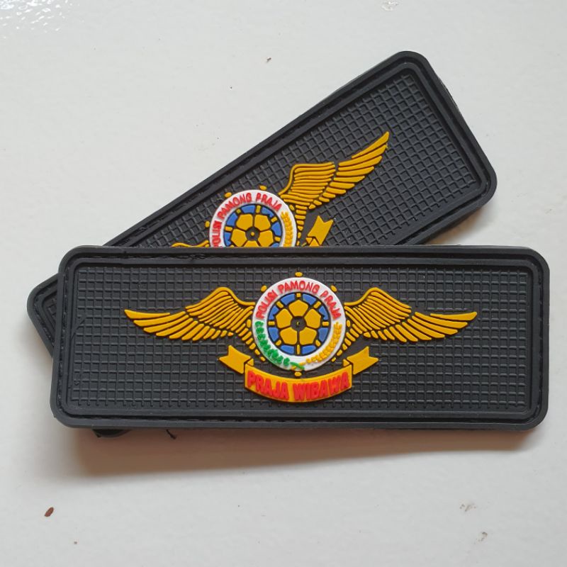 Jual Patch Rubber Logo Pol Pp Satpol Pp Wings Panjang Polisi Pamong Praja Tempelan