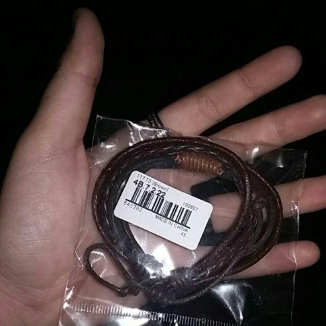 Gelang Kulit Tali Layer Pria Wanita Leather Bracelet Unisex