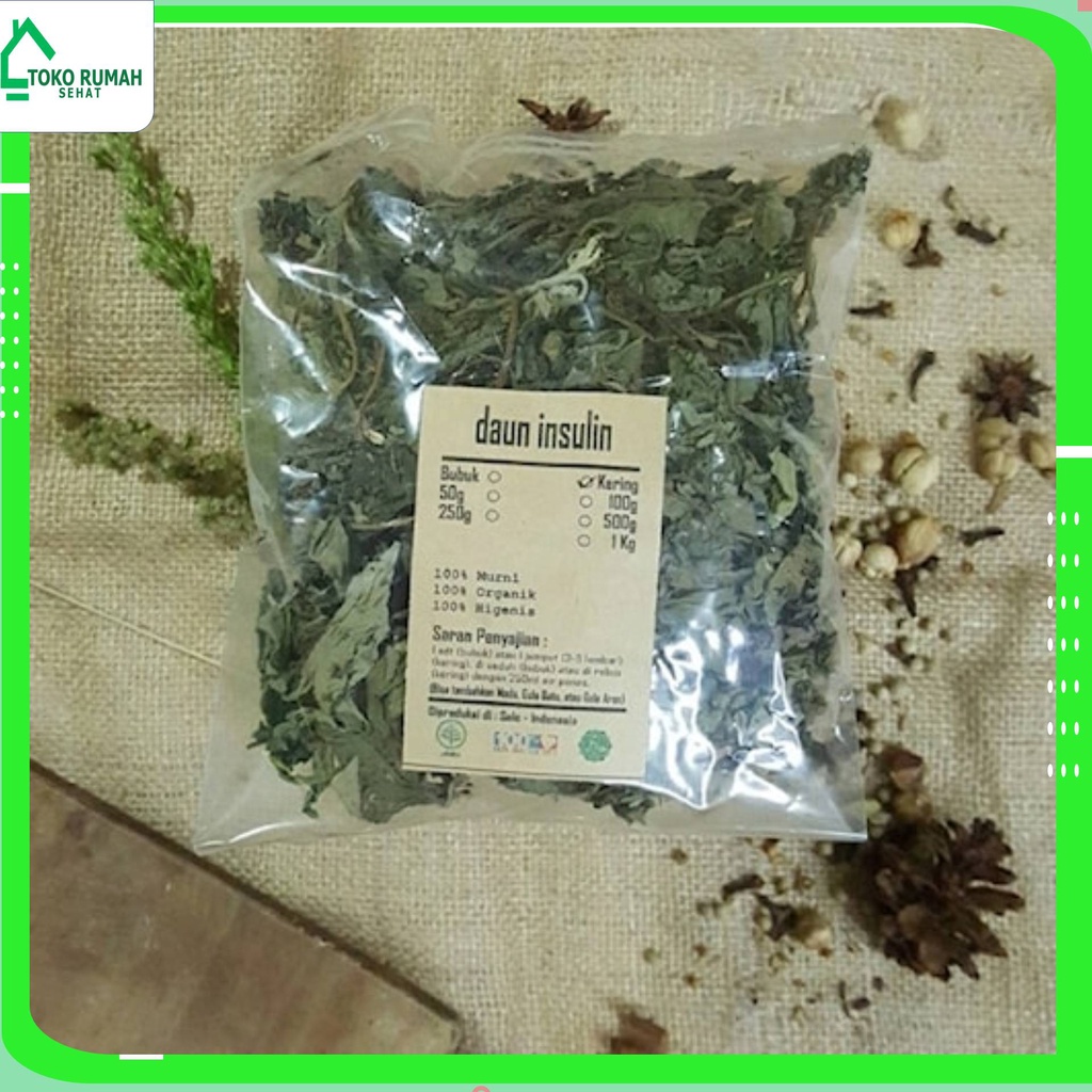

DAUN INSULIN KERING 100 GRAM - Smallanthus Sonchifolius - MURNI