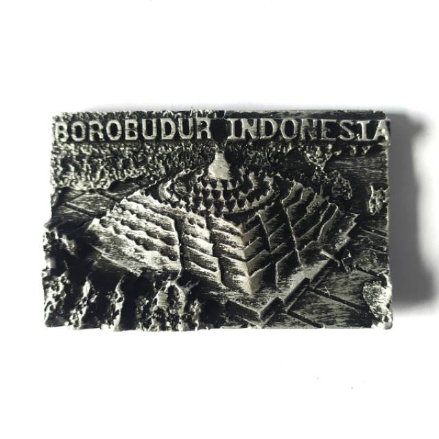 SOUVENIR MAGNET KULKAS CANDI BOROBUDUR INDONESIA - DEKORASI RUMAH