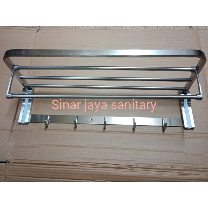 Rak handuk lipat stainless stell 304 / Gantungan handuk lipat stainless