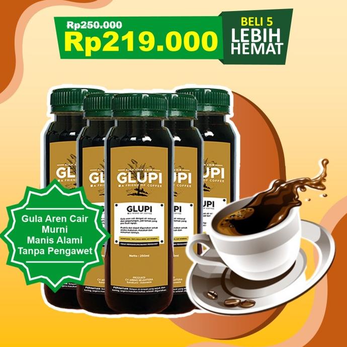 

[PAKET 5 BOTOL GLUPI] GULA AREN CAIR BROWN SUGAR ORGANIC UNTUK BOBA CD364512ZX