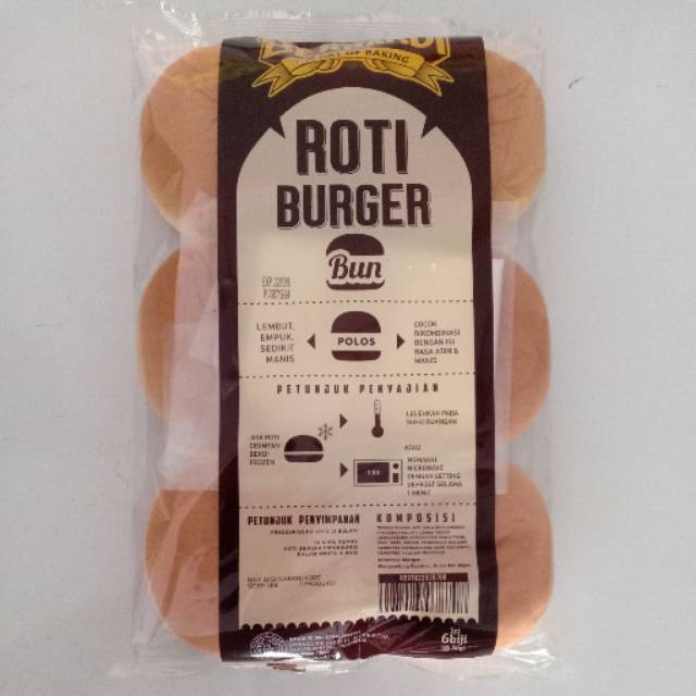 

BERNARDI roti burger polos isi 6