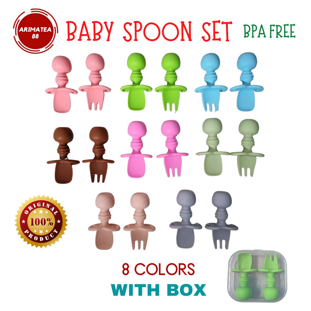 SENDOK BAYI SILIKON /SENDOK MAKAN BAYI SILICONE BPA FREE