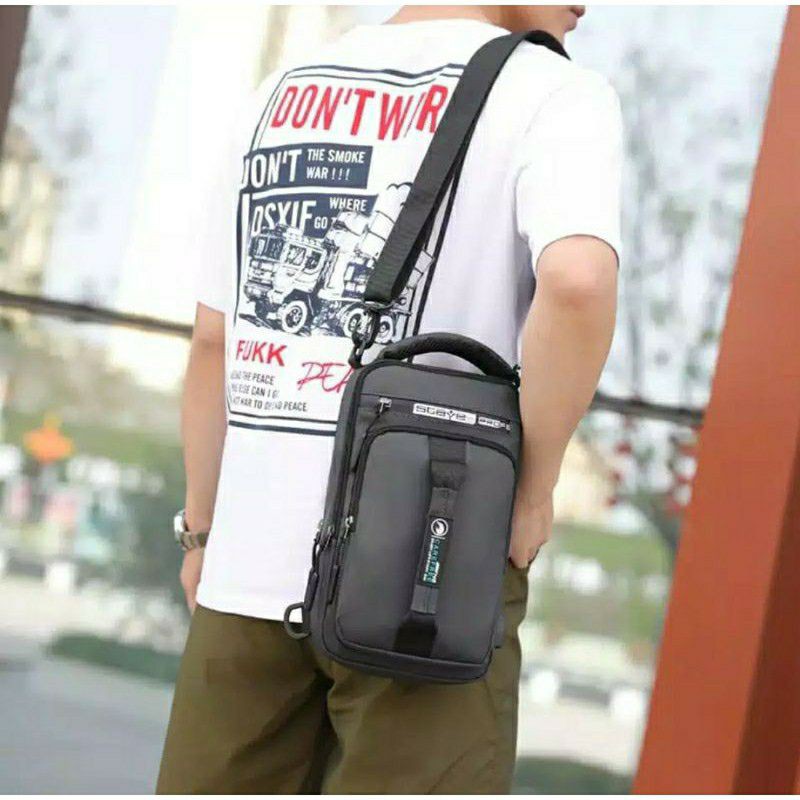 Tas ELEMENT 3 in 1 bisa slempang bisa ransel bisa weisbag . anti air