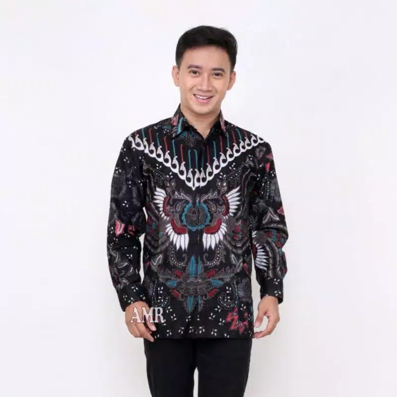 Kemeja Batik Pria Lengan Panjang Size M L Xl Xxl