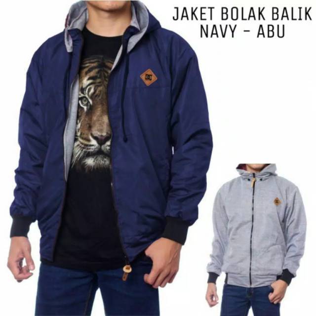 D45 COD|JAKET BOLAK BALIK 2IN1 CEWE COWO/JAKET PRIA WANITA TASLAN/JAKET MOTOR /UKURAN M,L,XL,XXL