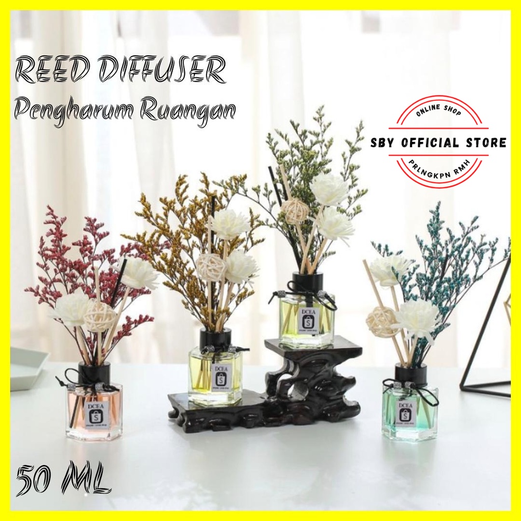 Reed Diffuser Aromatherapy Bunga Difuser Aroma Pengharum Ruangan Pewangi Oil Essential LOVER'S GRASS REFILL HAMPERS RUANG AROMATERAPI