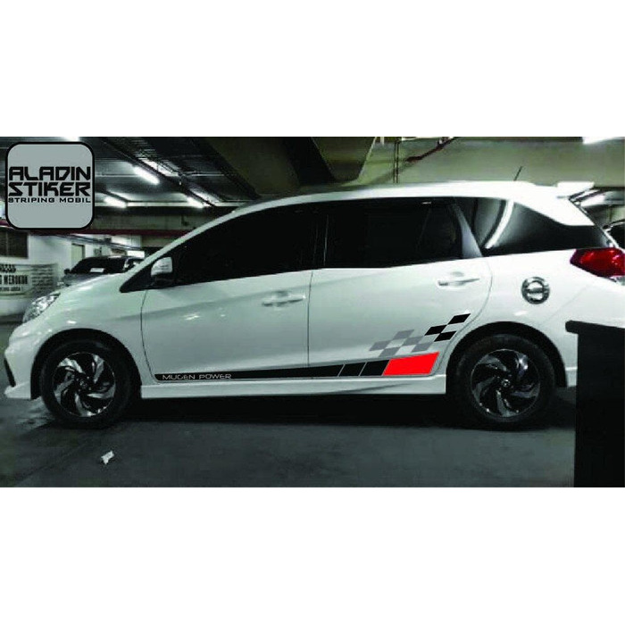 sticker mobilio stripe mobil mobilio cutting sticker mobilio - hitam kombinasi Keren