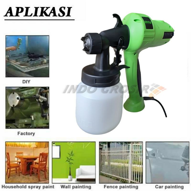 RYU Spray Gun Electric Ryu RSE 800 Semprotan Cat tembok 800ml Listrik Mesin Cet Semprot Elektrik Alat Semprot Cat