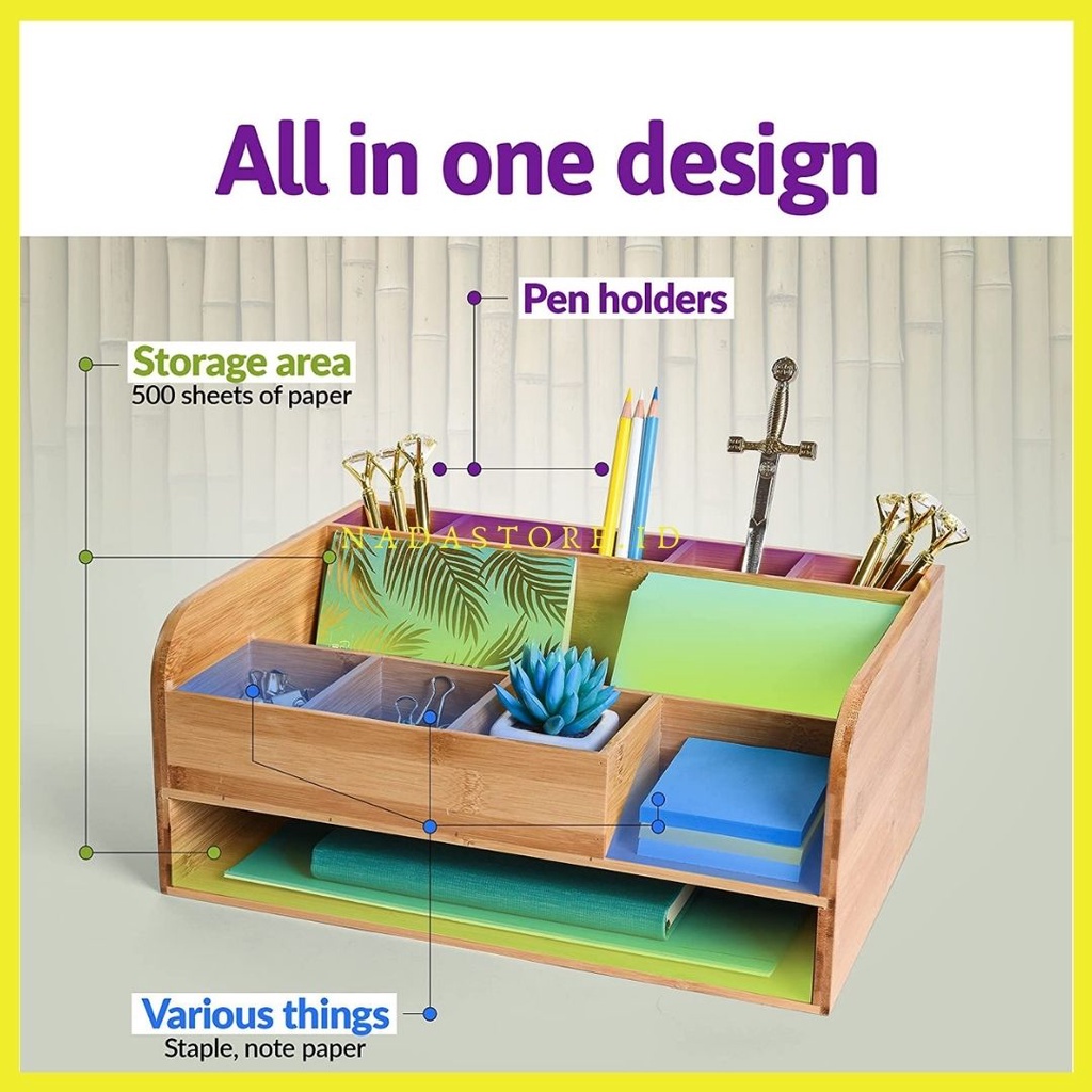 Desk Organizer with File Organizer for Office Supplies Storage &amp; Desk Accessories Code DO-01