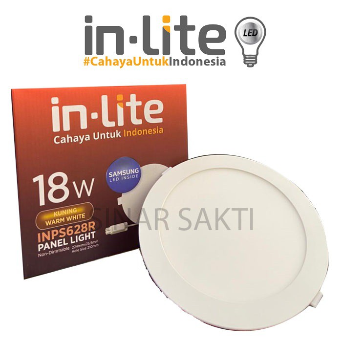 INLITE Lampu Downlight LED 18W Inbow Lampu Panel Bulat INLITE INPS628R