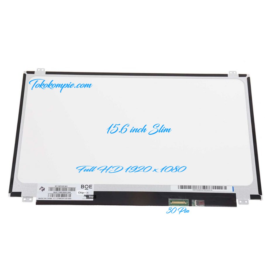 LCD LED Screen Panel Laptop 15.6"Slim 30 Pin FULL HD LP156WF6 (SP)(B1) LP156WF6 (SP)(B6) N156BGA-EA2