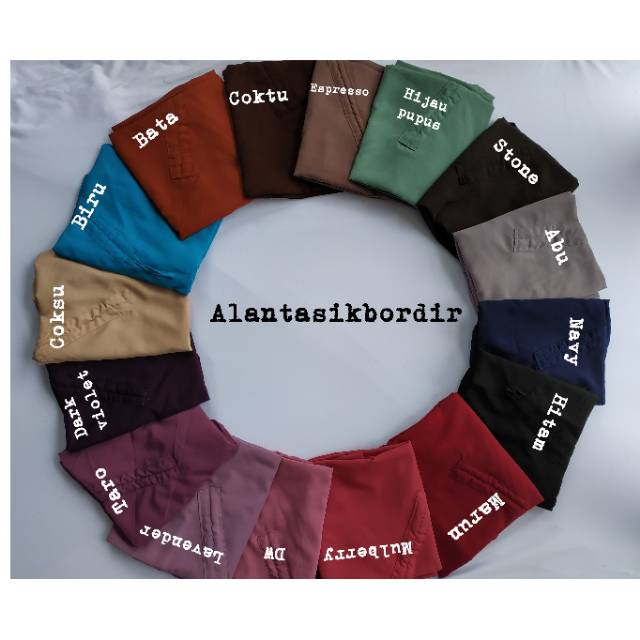 Alantasik - hijab syari serut XL / jilbab jumbo wolfis / pet antem R.17