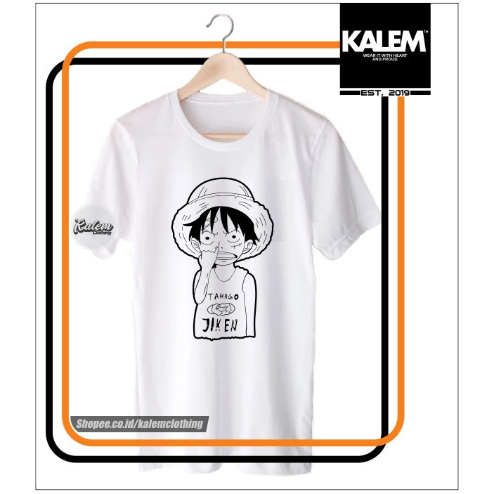 Kaos Baju Anime One Piece Luffy Konyol / Luffy Ngupil Kaos Anime - KALEMCLOTHING -Mawar
