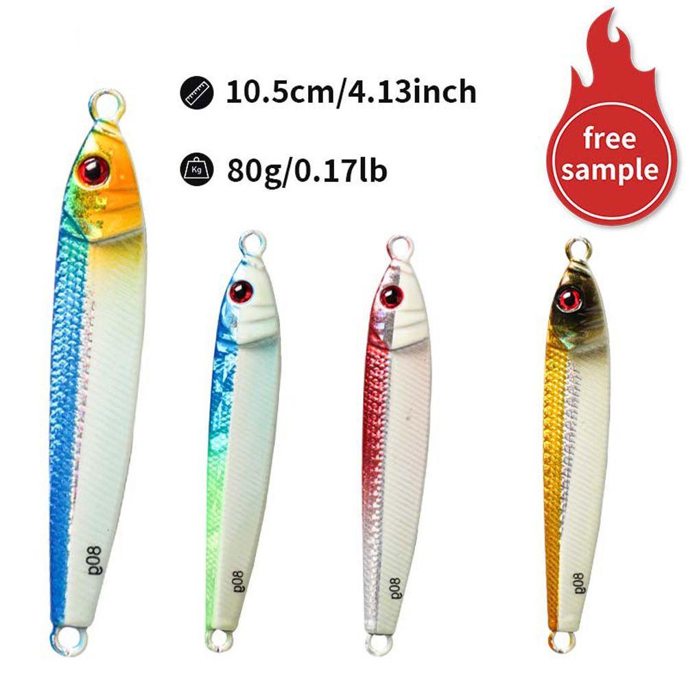 Preva Metal Fishing Lure Tanpa Kait Tenggelam 80g 105mm Warna Warni Memimpin Casting