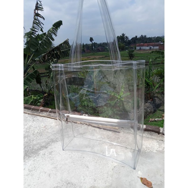 tote bag transparan saku tas transparan tas kerja