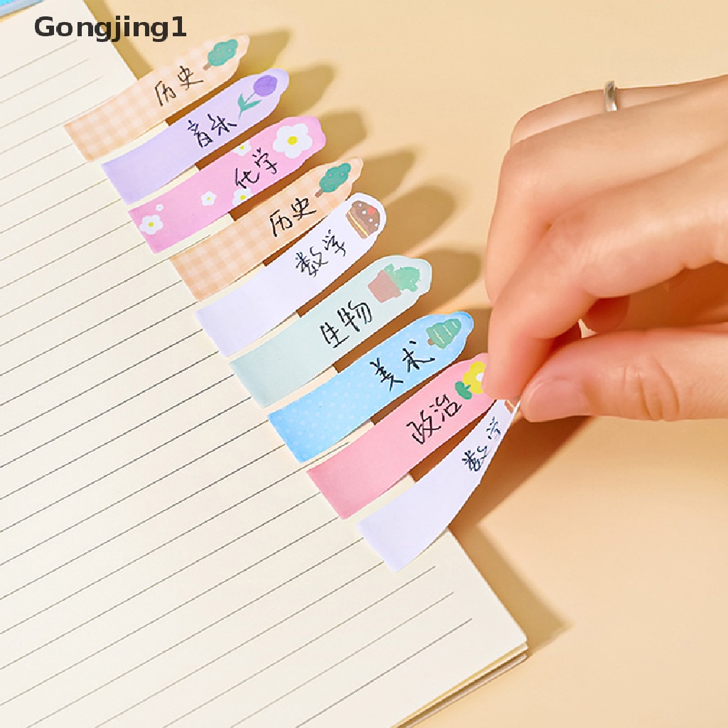 Gongjing1 120 Lembar Stiker Label Indeks Penanda Buku Desain Hewan Lucu