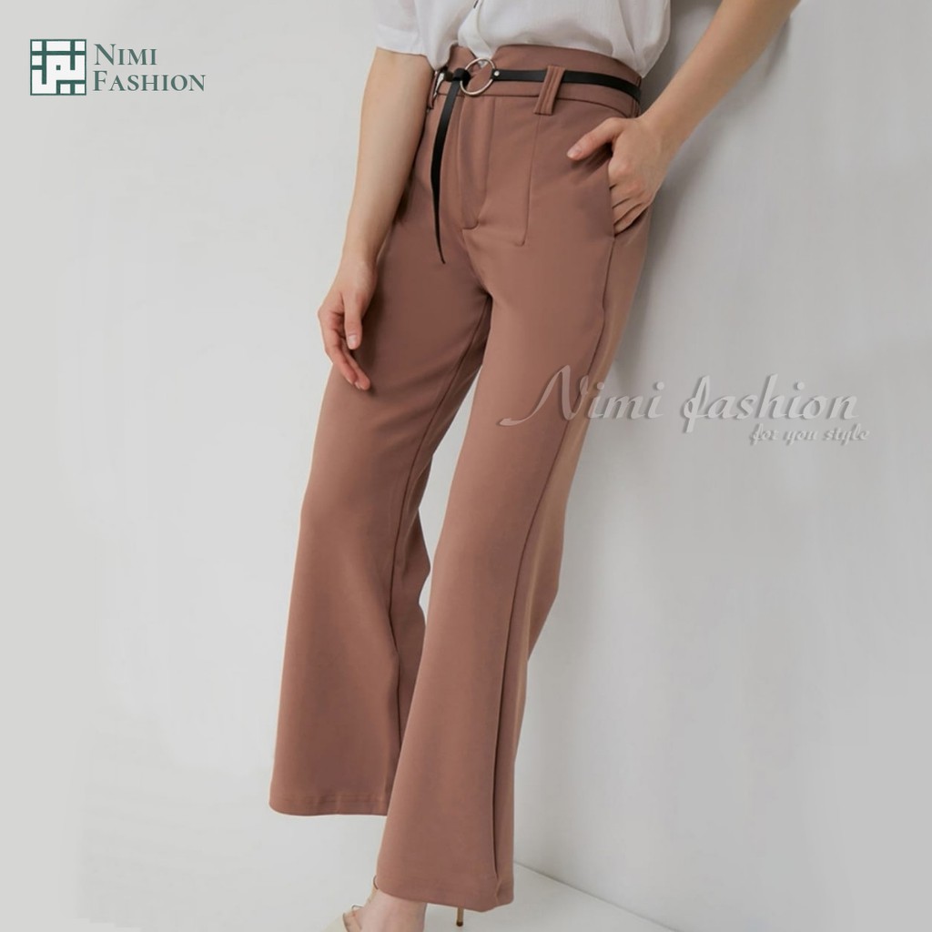 NIMI - Venya Pants Celana Cutbray Scuba Premium HigtWaist Cutbray Palazzo Office Pants