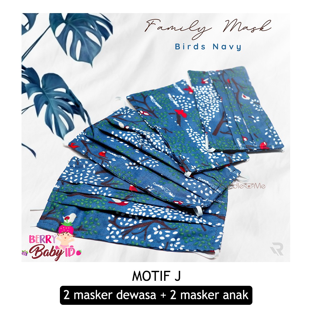 Cuddle Me Family Mask Paket 2 Masker Dewasa 2 Masker Anak Berry Mart