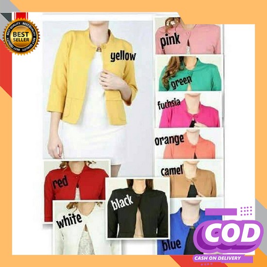 Blazer Wanita Jas Wanita Ready Stock Formal Korea Blaser Cewek Jaket Kerja Bahan Tebal Murah Elegan 