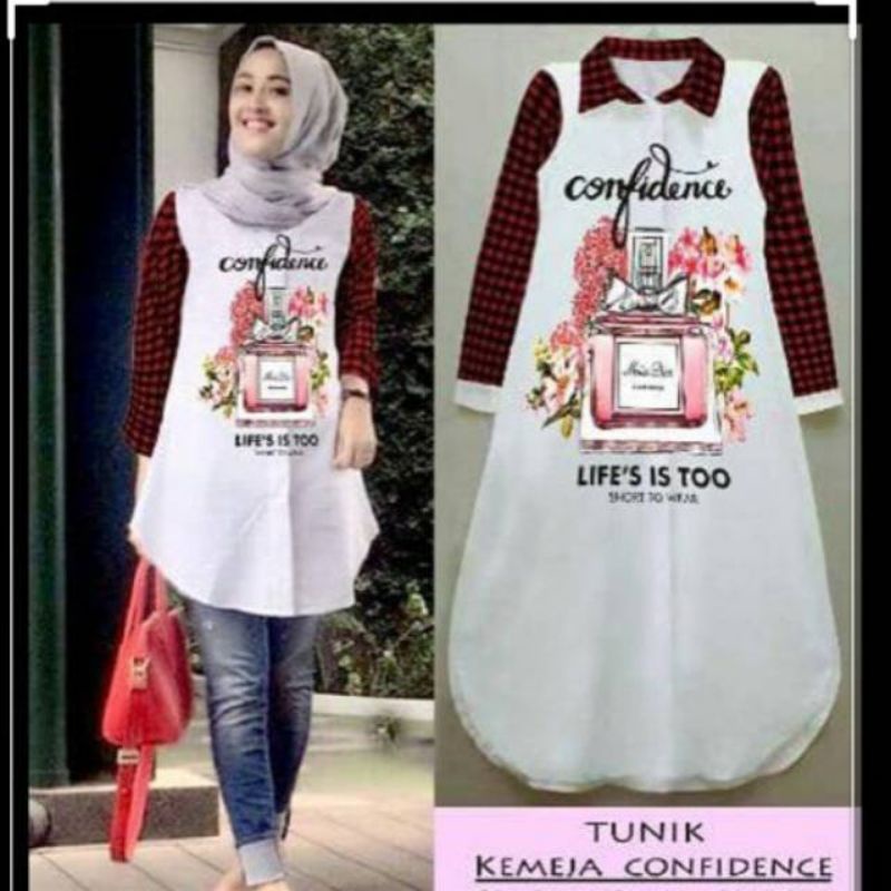 Convidence tunik pakaian wanita fashion muslim