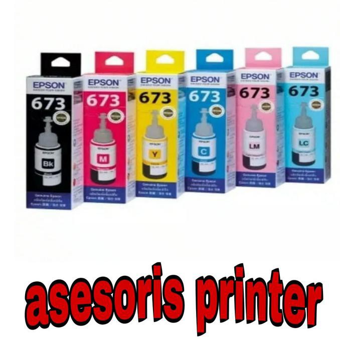 

PAKETAN TINTA EPSON 673 BLACK $ COLOR ORIGINAL