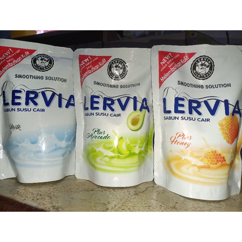 Sabun susu / sabun pemutih / Lervia sabun susu cair Refill 400ml