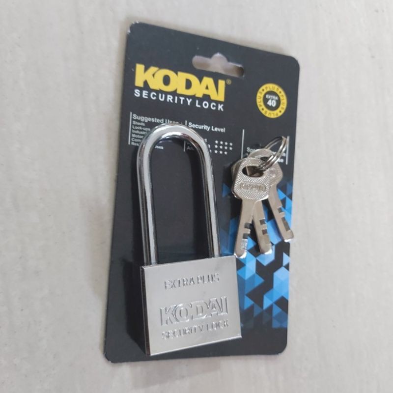 KODAI Gembok baja 40mm panjang pagar rumah