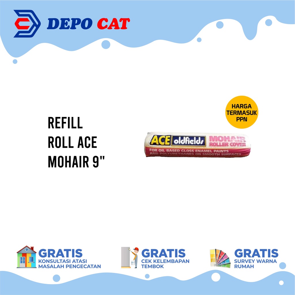 Bulu/ Refill Roll ACE Mohair 9"