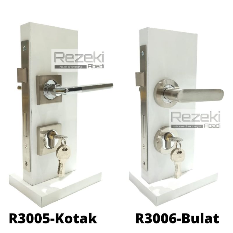KUNCI PINTU ROSSET STAINLESS - KUNCI PISAH KOMPLIT MURAH - KUNCI PINTU RUMAH