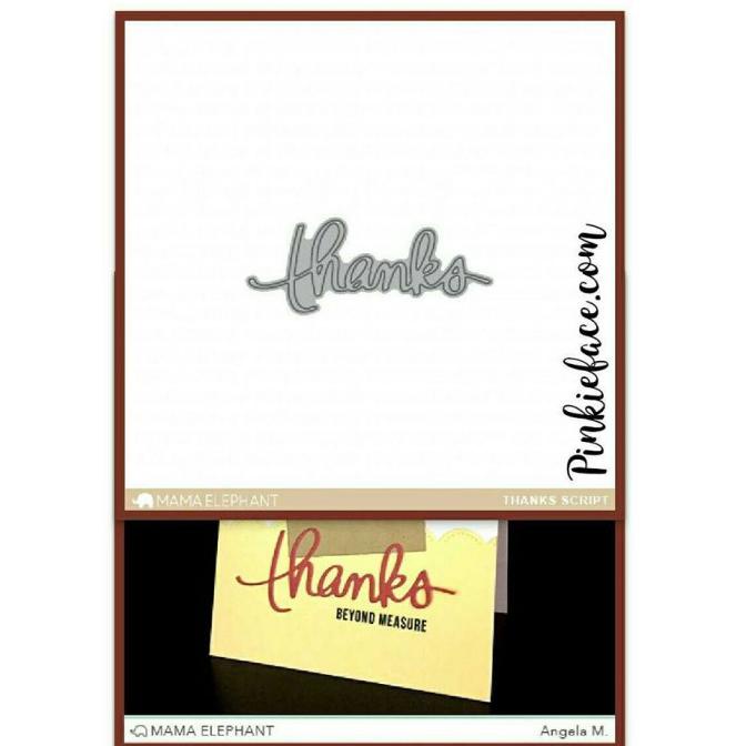 

*Dies Scrapbook Thanks Script / Cetakan Pisau Pon Kata-Kata