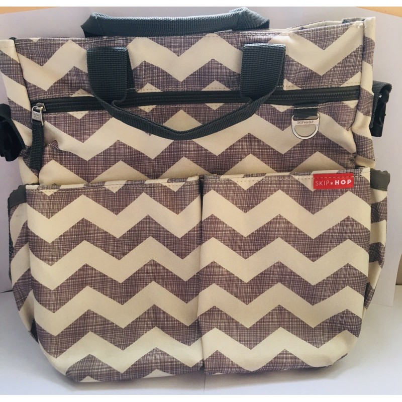 Preloved Skiphop Duo Signature Diaper Bag Chevron