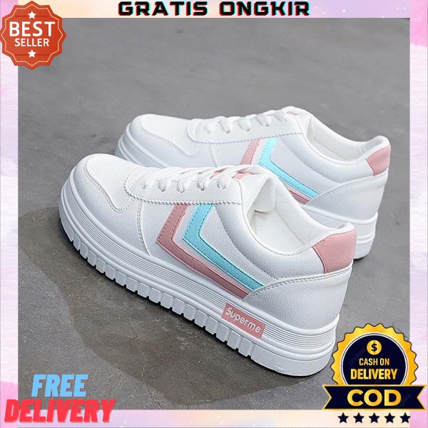 Sepatu Srs Wanita Kekinian Md 907 Sneakers Tanpa Tali - Kanvas Sapatu Harian Sneaker Kets Perempuan 