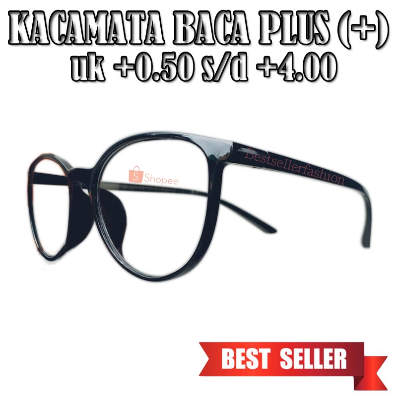 Kacamata Baca Plus (+) Uk +0.50 s/d +4.00 Pria Wantia Kaca mata Plus Reading Glasses Rabun Dekat