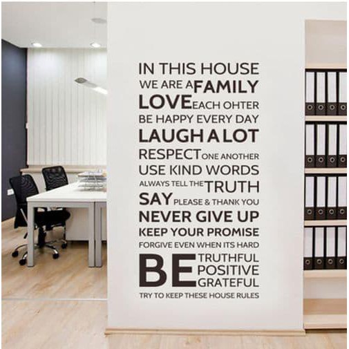 KC Baby - Wall Sticker Dinding / Dekorasi Dinding / Stiker Dinding / Wallpaper - Quotes Hitam 008