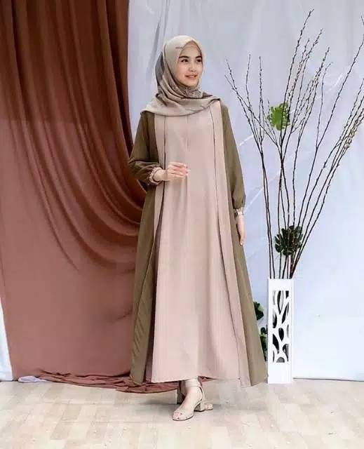 fashionshop119 Wirasha Maxi / Gamis / Baju Muslim / Gamis Kombinasi / Long Dress (fs)