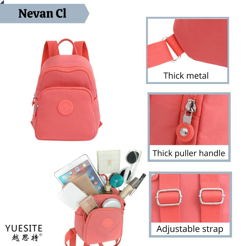 TAS RANSEL KECIL YUESITE NEVAN CL SMALL BACKPACK ORI ANTI AIR KEKINIAN CYUTEBAGS