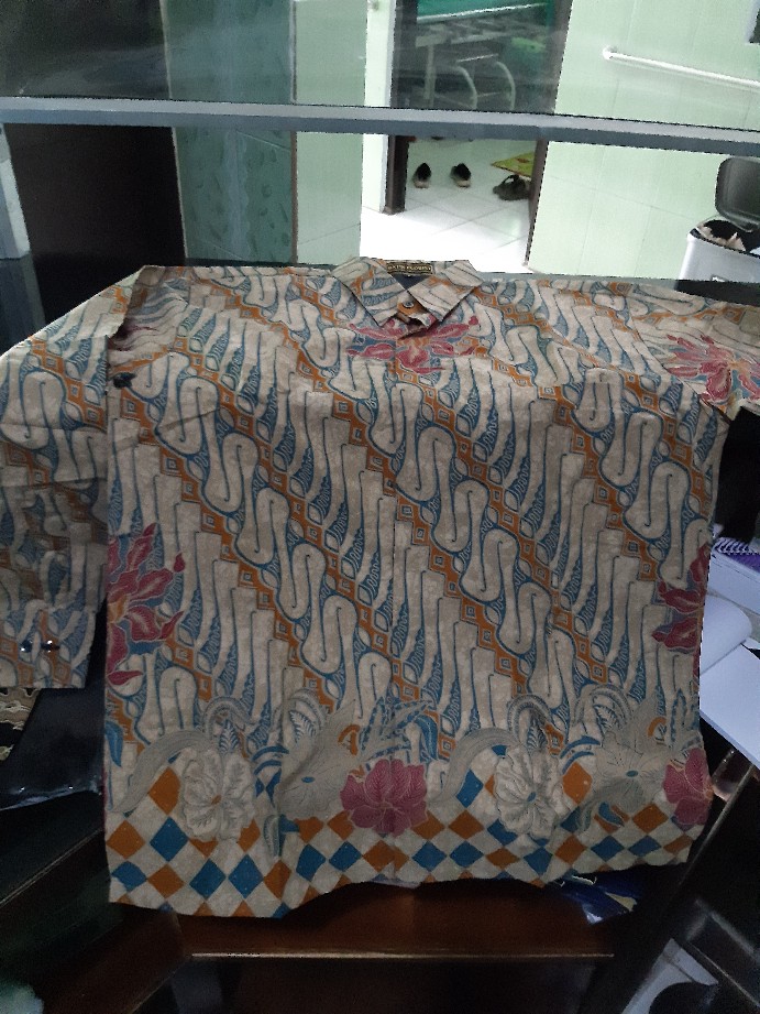 Batik Solo Parang Probo Kemeja Pria Full Furing Katun Cabut Primisima