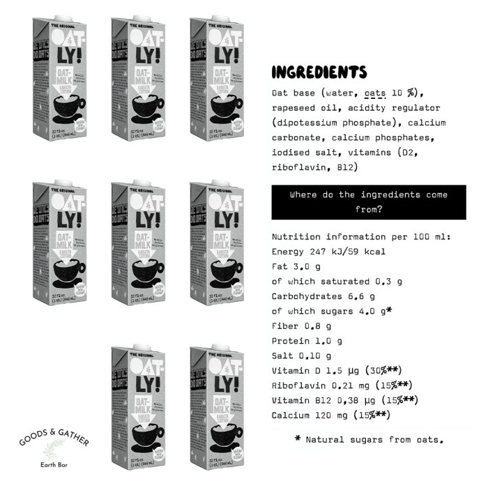 

Ee541F10 Oatly Oat Milk Barista Edition - 1L 6dd