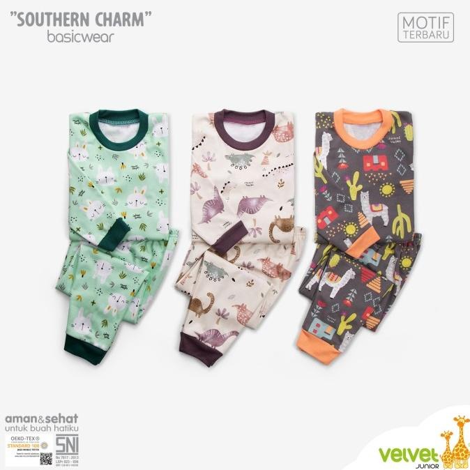 Velvet Junior Setelan Piyama Panjang SATUAN gambar variasi hanya contoh