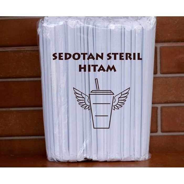 

Sedotan Minuman Steril Hitam Tekuk